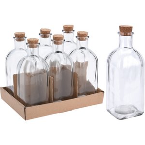 Glass bottle with cork 500ml