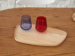 Ashwood decorative tray in small and large sizes, available in various wood stains including ashwood, oak, walnut, white, and black.