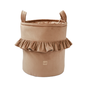 Samt Spielzeugkorb / Spielzeugkiste mit Volant - 5 Farben