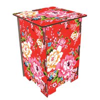 Photo stool colorful flower