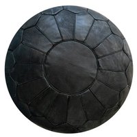 Lederhocker - schwarz (XL)