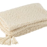 J-Line Plaid-Bürsten – Baumwolle – Creme – 180 x 130 cm