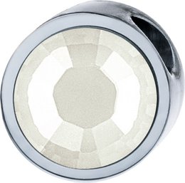 Zawieszka PURE okrągła, 6mm, z kamieniem w wybranym kolorze, wykonana ze stali chirurgicznej