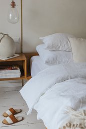White Linen Duvet Cover