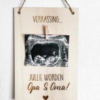 Aankondigingsbordje echo | Opa en Oma