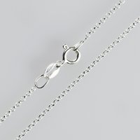 925 Sterling Silber Erbskette 1,1mm, diamantiert