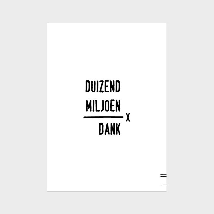 Duizend miljoen maal dank