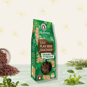 Keto Lijnzaadcrackers met zaden en kruiden 90g - Veganistisch, geen toegevoegde suikers, lactose- en glutenvrij
