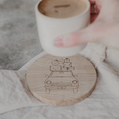 Coaster Christmas car (PU = 8 pieces)