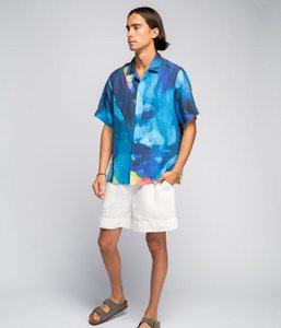 Linen shirt View Blue - Vilmantas Marcinkevičius (Unisex)