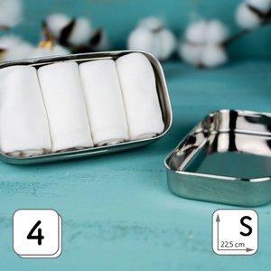 Babyverzorgingsdoeken, doe -het -zelf natte doekjes waren van de hand, wit, in een kleine doos met 4 series