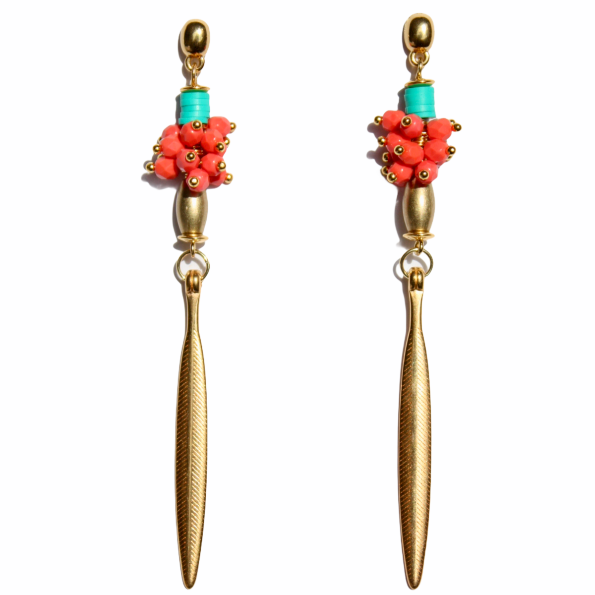 Coral/gold