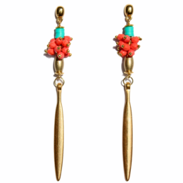 Coral/gold
