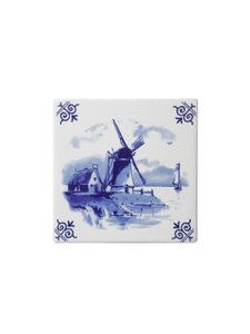 Tile Molen - Delft blue - 13 cm