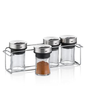 Kela Keuken - Miko Kruidenrek met 5 Kruidenpotjes - Zilver