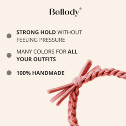 Hårbånd Orange - Bellody®(4 stk.) - Stilfulde flettede hårbånd
