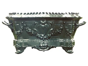 Art Nouveau Planter - 55 cm - Aluminium - Dark Green