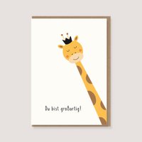 Folded card with envelope - "Giraffe - You are awesome"