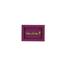 SCHWESTERHERZ- frame card wood lettering magnet