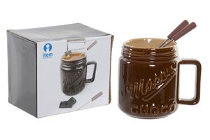 FONDUESET 4 PORSELEIN 14X10.5X15.5 200ML. KAN SM165505