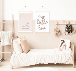 Swan poster, ballet poster, ballerina poster, ballet print, ballet poster, girls room poster, girls nursery poster, pink girls room decor