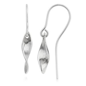 Silver helix hook earring