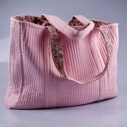 Tote Bag (L) - lyserød af økologisk bomuld