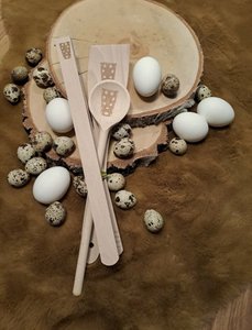 DUBBEKIND houten bestek 3 st