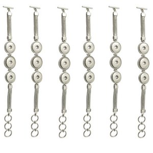 6 bracelet set. Click Button Chunks Bracelets Set offers space for 3 jewelry - nuggets