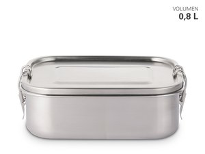 Vesperdose klein aus Edelstahl mit Dichtung und Teiler