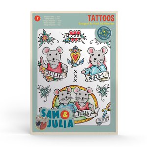 Sam En Julia - Muizenhuis Tattoo Stickers