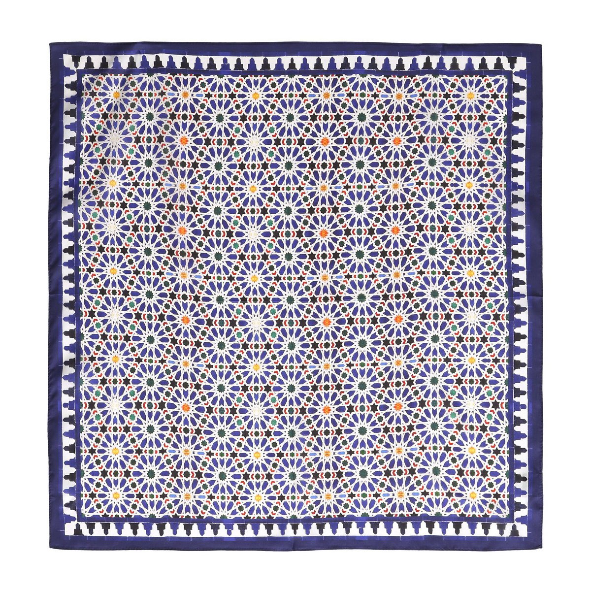 Blue Square Scarf Zellige v2