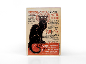 Blanko-Notizblock A6, Die schwarze Katze, Steinlen