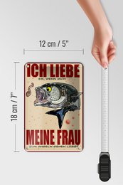 Tin sign saying 12x18cm if my wife lets me go fishing decoration