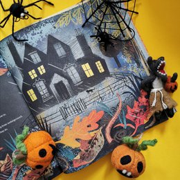 Handmade Felt Fair Trade Spooky Spiderweb Hanging Halloween Decoration