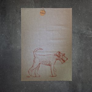 Geschirrtuch Halbleinen Terrier