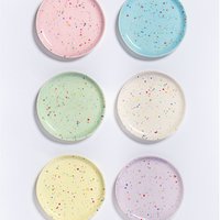 New Party Bread Plate 17cm - Mix 6 Pieces