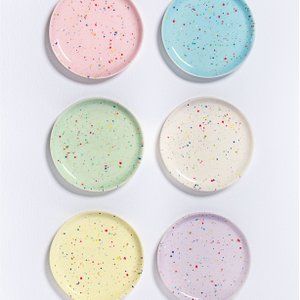 New Party Bread Plate 17cm - Mix 6 Pieces