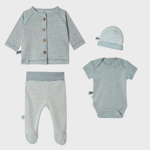 OrganicEra Organic 4-tlg. Neugeborenen-Set, Aqua