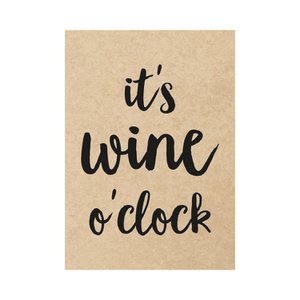 Card - It's wine o'clock!, per 10 pieces