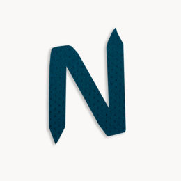 Teal blue leather bracelet with a simple, elongated rectangular shape.