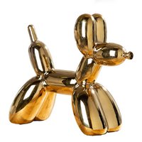 Figur Hund Ballonhund goldfarben H. 18 cm, VE 3