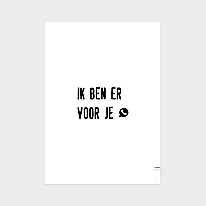Ik ben er voor je