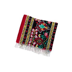 Natural accessories carpet folded red yellow 3cm