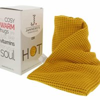 Waffelstoff ockergelb| 70cm | Bio-Leinsamen