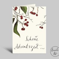 Happy Advent | Creative Advent Card | Folded card DIN A6 with envelope