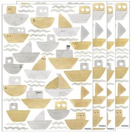 Akvarel både wallsticker