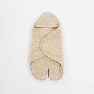 Babypackdecke mit Füßen und Kapuze - Merinowolle