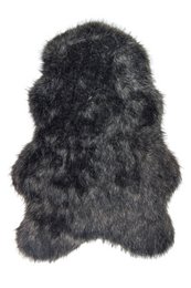 Soft, plush silver faux fur seat cover with a luxurious, cozy texture. Suitable for decorative use in living rooms, bedrooms, or other indoor spaces.