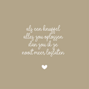 Tegeltje Als een knuffel